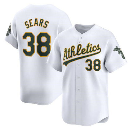 Oakland Athletics #38 JP Sears White Home Limited Stitched  Baseball Jersey