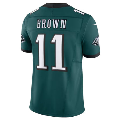 P.Eagles #11 A.J. Brown Vapor F.U.S.E. Limited Jersey - Midnight Green American Football Jersey