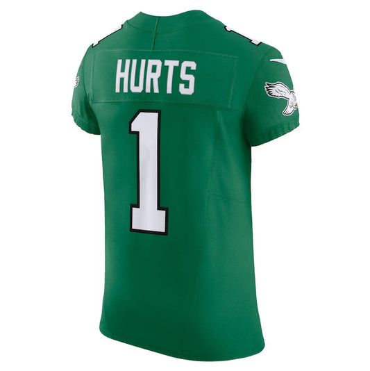 P.Eagles #1 Jalen Hurts Alternate Vapor F.U.S.E. Elite Jersey - Kelly Green American Football Jerseys