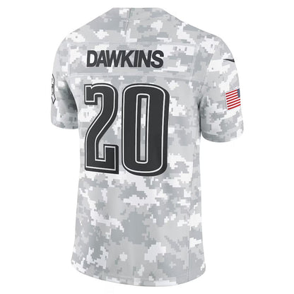 P.Eagles #20 Brian Dawkins Arctic Camo 2024 Salute to Service Limited Stitched American Football Jerseys