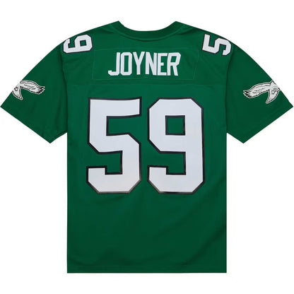 P.Eagles #59 Seth Joyner Mitchell & Ness Legacy Replica Jersey - Kelly Green Stitched American Football Jerseys