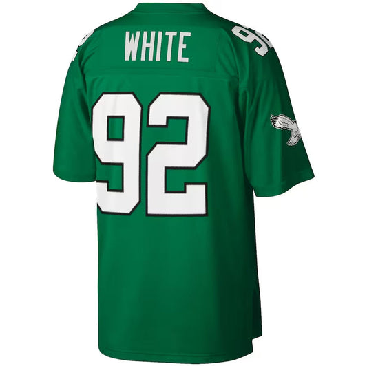 P.Eagles #92 Reggie White Mitchell & Ness Big & Tall 1990 Retired Player Replica Jersey - Kelly Green Stitched American Football Jerseys