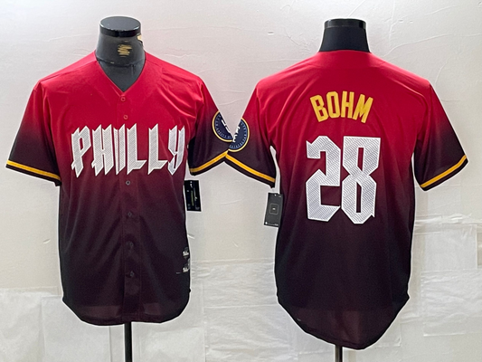 Philadelphia Phillies #28 Alec Bohm Red 2024 City Cool Base Baseball Jersey