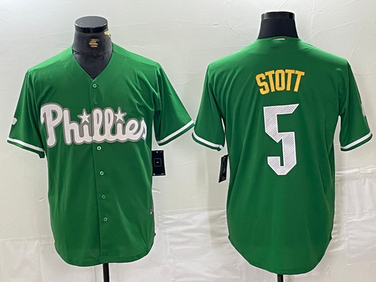 Philadelphia Phillies #5 Bryson Stott Green 2024 City Connect Stitched Baseball Jersey