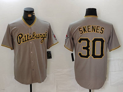 Pittsburgh Pirates #30 Paul Skenes Grey Stitched Baseball Jersey