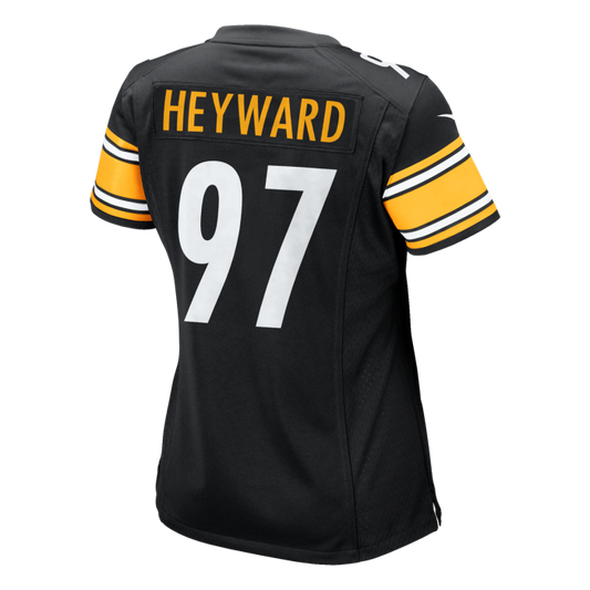 P.Steelers #97 Cam Heyward Black Game Player Jersey Stitched American Football Jerseys