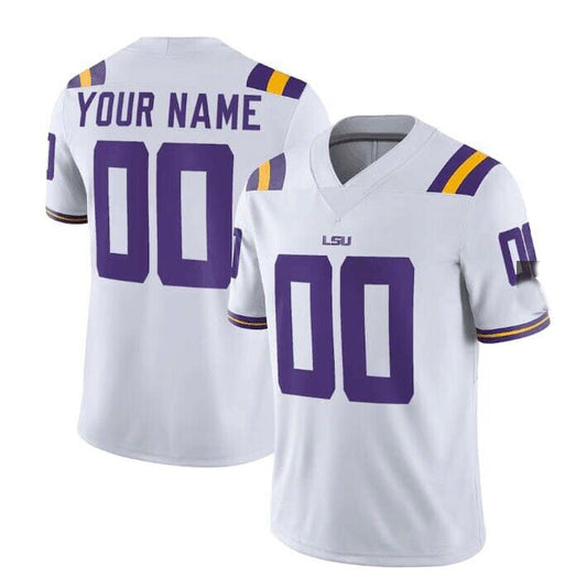 Custom L.Tigers Game White Stitched American College Jerseys