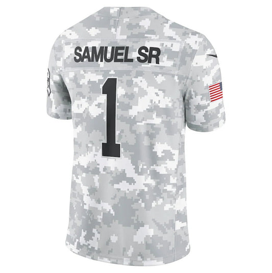 SF.49ers #1 Deebo Samuel Sr Arctic Camo 2024 Salute to Service Limited Stitched American Football Jerseys