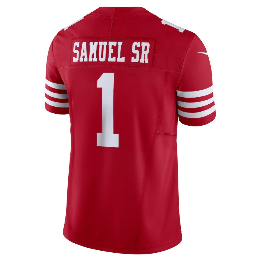 SF. 49ers #1 Deebo Samuel Sr Legend Jersey - Scarlet American Football Jersey