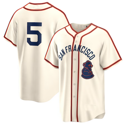 San Francisco Giants #5 Mike Yastrzemski Cream 2024 Rickwood Classic Replica Player Baseball Jersey