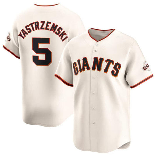 San Francisco Giants #5 Mike Yastrzemski Cream Cool Base Stitched Baseball Jersey