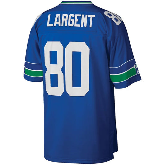 S.Seahawks #80 Steve Largent Mitchell & Ness Legacy Replica Jersey - Royal Stitched American Football Jerseys