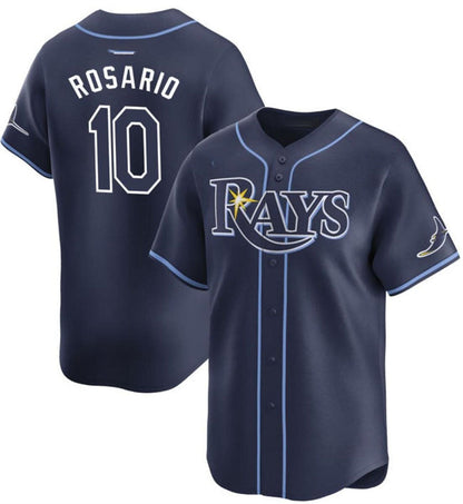 Tampa Bay Rays #10 Amed Rosario Navy Away Limited Stitched Baseball Jersey