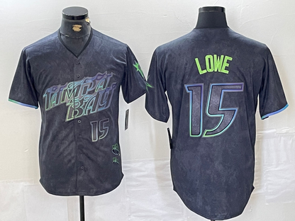 Tampa Bay Rays #15 Josh Lowe Charcoal 2024 City Connect Limited Stitched Baseball Jersey