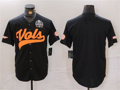 T.Volunteers Black With Patch Stitched American College Jerseys