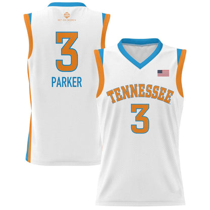 T.Volunteers #3 Candace Parker GameDay Greats Unisex Lightweight Basketball Alumni Jersey - White College Jerseys