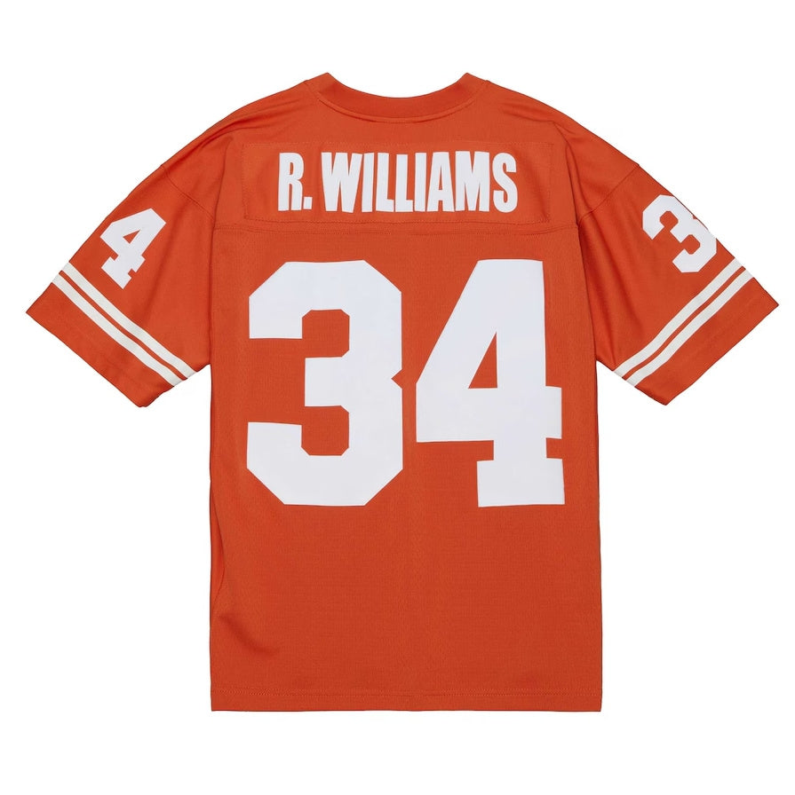 T.Longhorns #34 Ricky Williams Mitchell & Ness Throwback Jersey - Texas Orange American College Jerseys