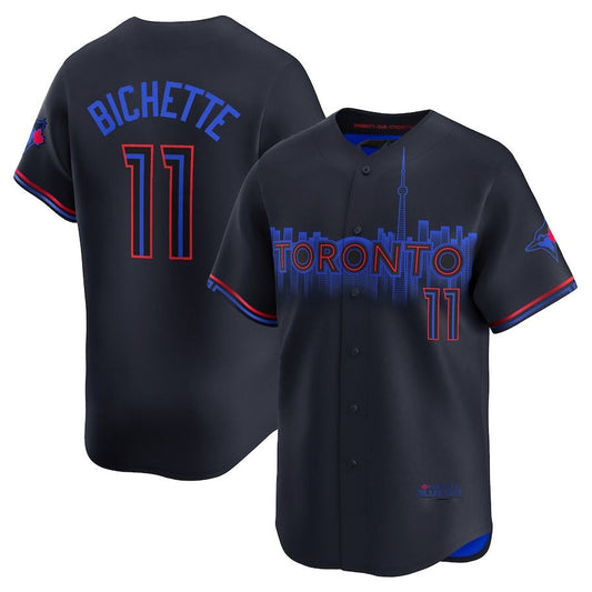 Toronto Blue Jays #11 Bo Bichette 2024 City Connect Limited Player Jersey - Black Baseball Jerseys