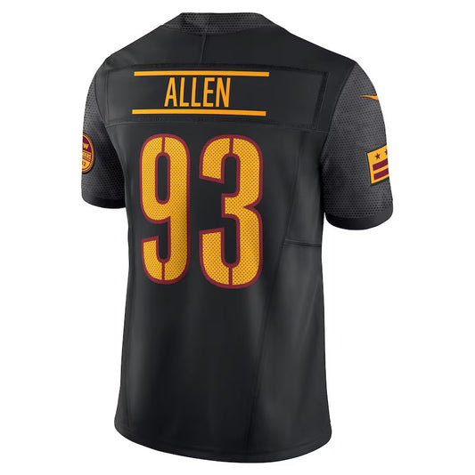 W.Commanders #93 Jonathan Allen Alternate Vapor F.U.S.E. Limited Jersey - Black American Football Jerseys