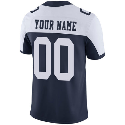 Custom D.Cowboys Football Jerseys Team Player or Personalized Design Your Own Name for Men's Women's Youth Jerseys Navy