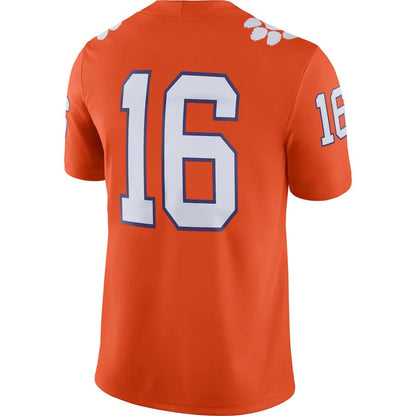 #16 C.Tigers Game Jersey Football Jersey Orange Stitched American College Jerseys