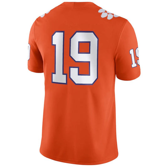 #19 C.Tigers Game Jersey Football Jersey Orange Stitched American College Jerseys