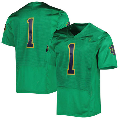 #1 N.Dame Fighting Irish Under Armour Premier Limited Jersey Green Stitched American College Jerseys