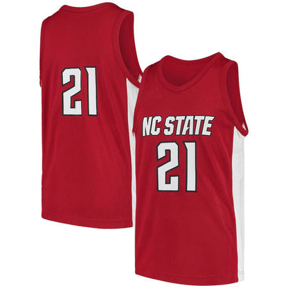 #21 NS.Wolfpack Game Jersey Red Stitched American College Jerseys