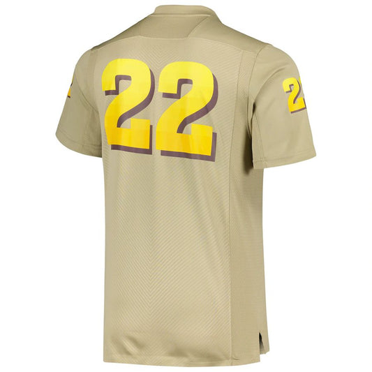 #22 A.tate Sun Devils Rising Devils Premier Strategy Jersey Tan Stitched American College Jerseys