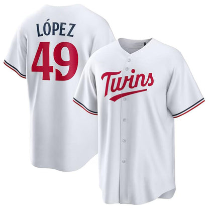 Minnesota Twins #49 Pablo L¨®pez White Home Limited Player Baseball Jersey