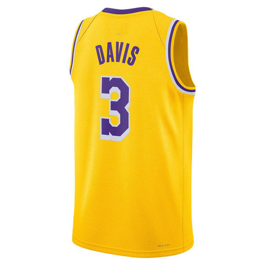 LA.Lakers #3 Anthony Davis Unisex 2022-23 Swingman Jersey Gold Stitched American Basketball Jersey