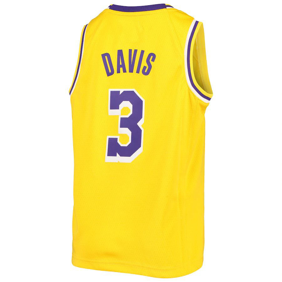 LA.Lakers #3 Anthony Davis Swingman Jersey Gold Stitched American Basketball Jersey