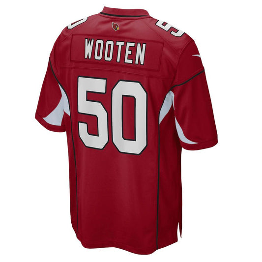 A.Cardinals #50 Chandler Wooten Cardinal Game Player Jersey Stitched American Football Jerseys