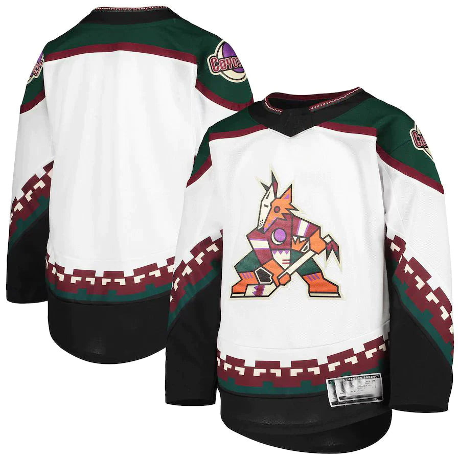 A.Coyotes  Away Premier Team Jersey White Stitched American Hockey Jerseys