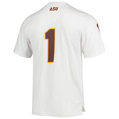 #1 A.State Sun Devils Team Replica AEROREADY Jersey White Stitched American College Jerseys