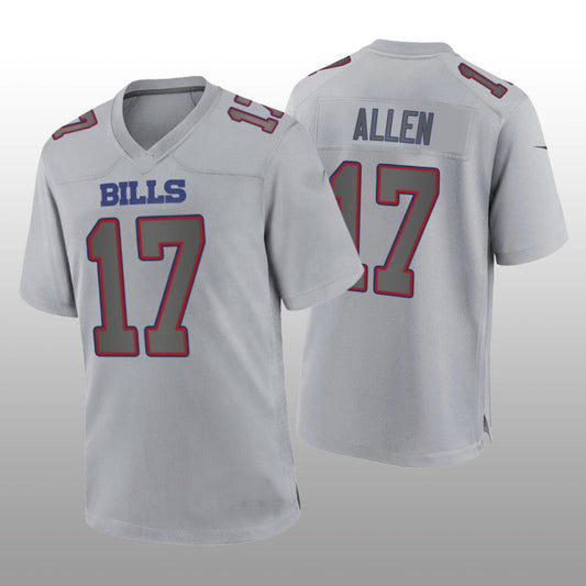 B.Bills #17 Josh Allen Gray Atmosphere Game Jersey Football Stitched American Jerseys