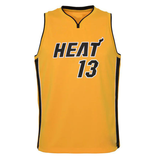 M.Heat #13 Bam Adebayo  2020-21 Swingman Player Jersey Trophy Gold Earned Edition Stitched American Basketball Jersey