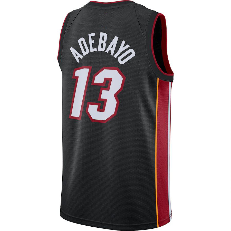 M.Heat #13 Bam Adebayo  2021-22 Swingman Jersey Icon Edition Black Stitched American Basketball Jersey