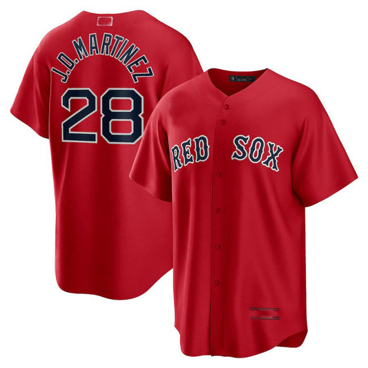 Boston Red Sox #28 J.D. Martinez Red Alternate Replica Player Name Jersey Baseball Jerseys