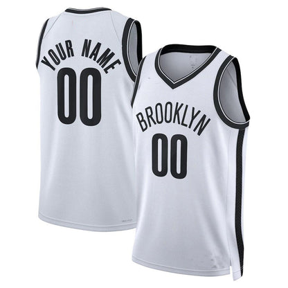 Custom B.Nets Unisex 2022-23 Swingman Jersey White Association Edition American Stitched Basketball Jersey