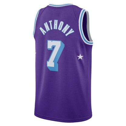 LA.Lakers #7 Carmelo Anthony 2021-22 Swingman Jersey City Edition Purple Stitched American Basketball Jersey