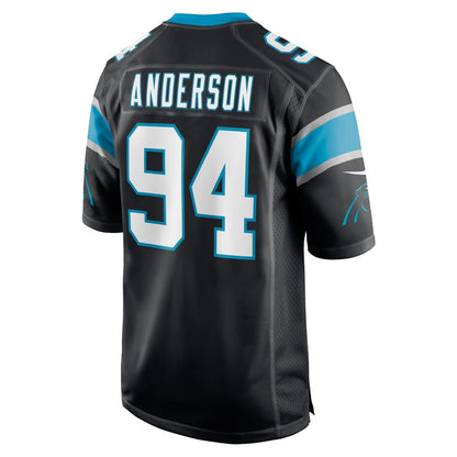 C.Panthers #94 Henry Anderson Black Game Player Jersey Stitched American Football Jerseys