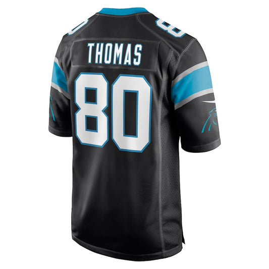 C.Panthers #80 Ian Thomas Black Game Jersey Stitched American Football Jerseys