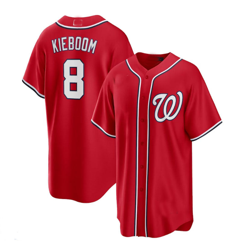 Washington Nationals #8 Carter Kieboom Alternate Replica Player Name Jersey - Red Baseball Jerseys