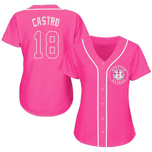 Baseball Jersey Houston Astros Jason Castro Pink Fashion Stitched Jerseys