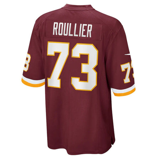 W.Football Team #73 Chase Roullier Burgundy Game Player Jersey Stitched American Football Jerseys