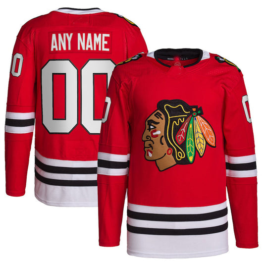 Custom C.Blackhawks Home Primegreen Authentic Pro Jersey Red Stitched American Hockey Jerseys