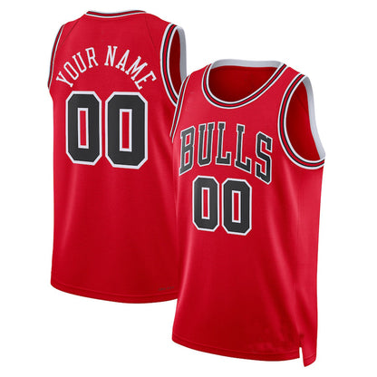 Custom C.Bulls  Unisex 2022-23 Swingman Jersey  Red Icon Edition Statement Edition American Stitched Basketball Jersey