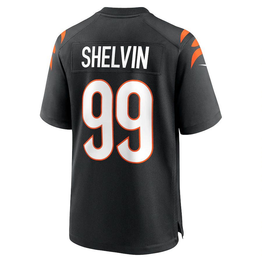 C.Bengals #99 Tyler Shelvin Black Game Jersey Stitched American Football Jerseys