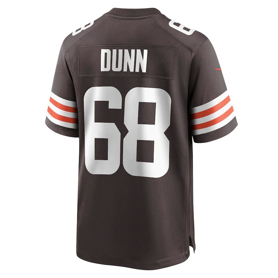 C.Browns #68 Michael Dunn Brown Game Jersey Stitched American Football Jerseys